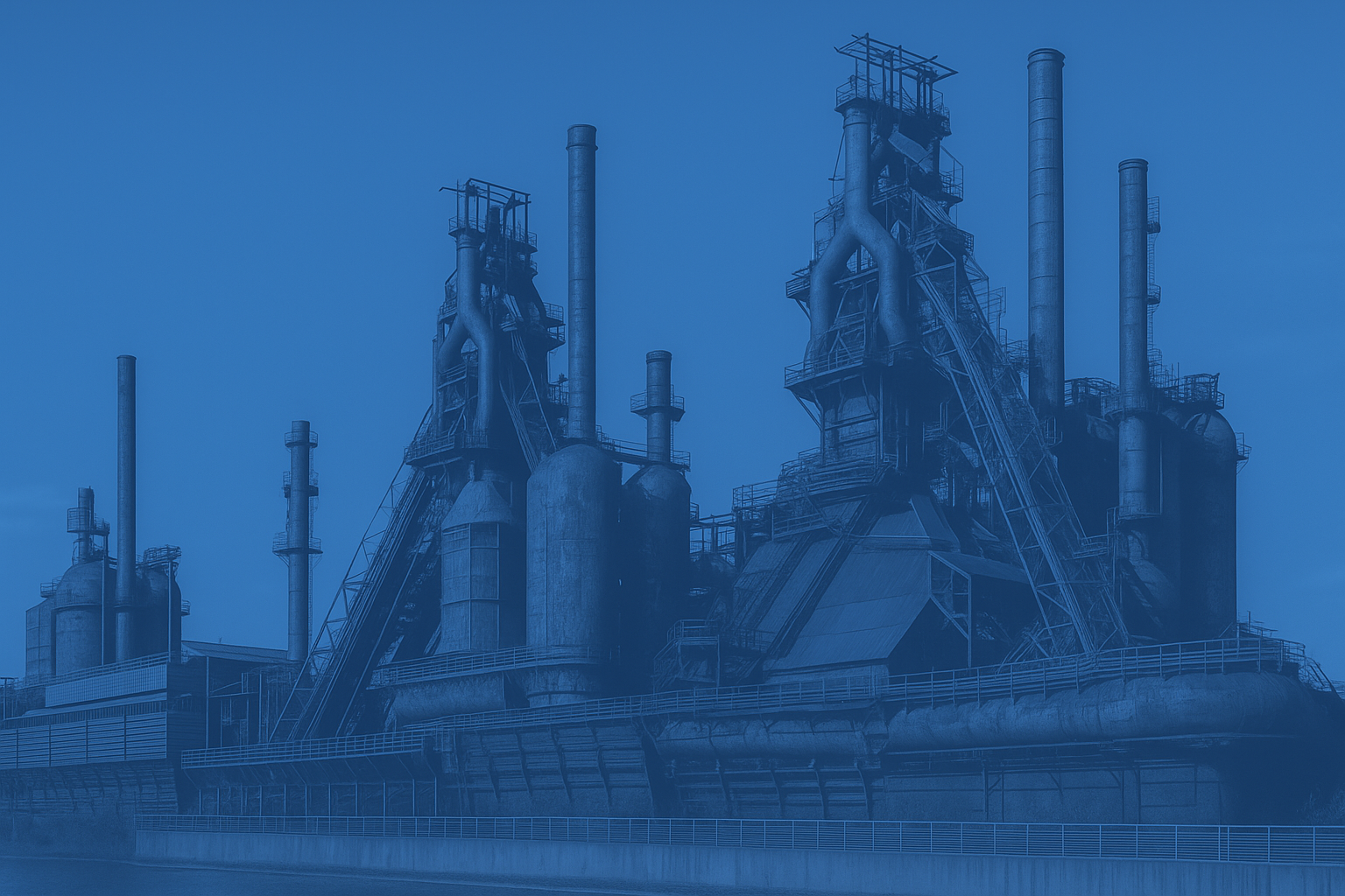 Bethlehem SteelStacks in daylight with blue overlay used as hero image for Bethlehem PA staffing age