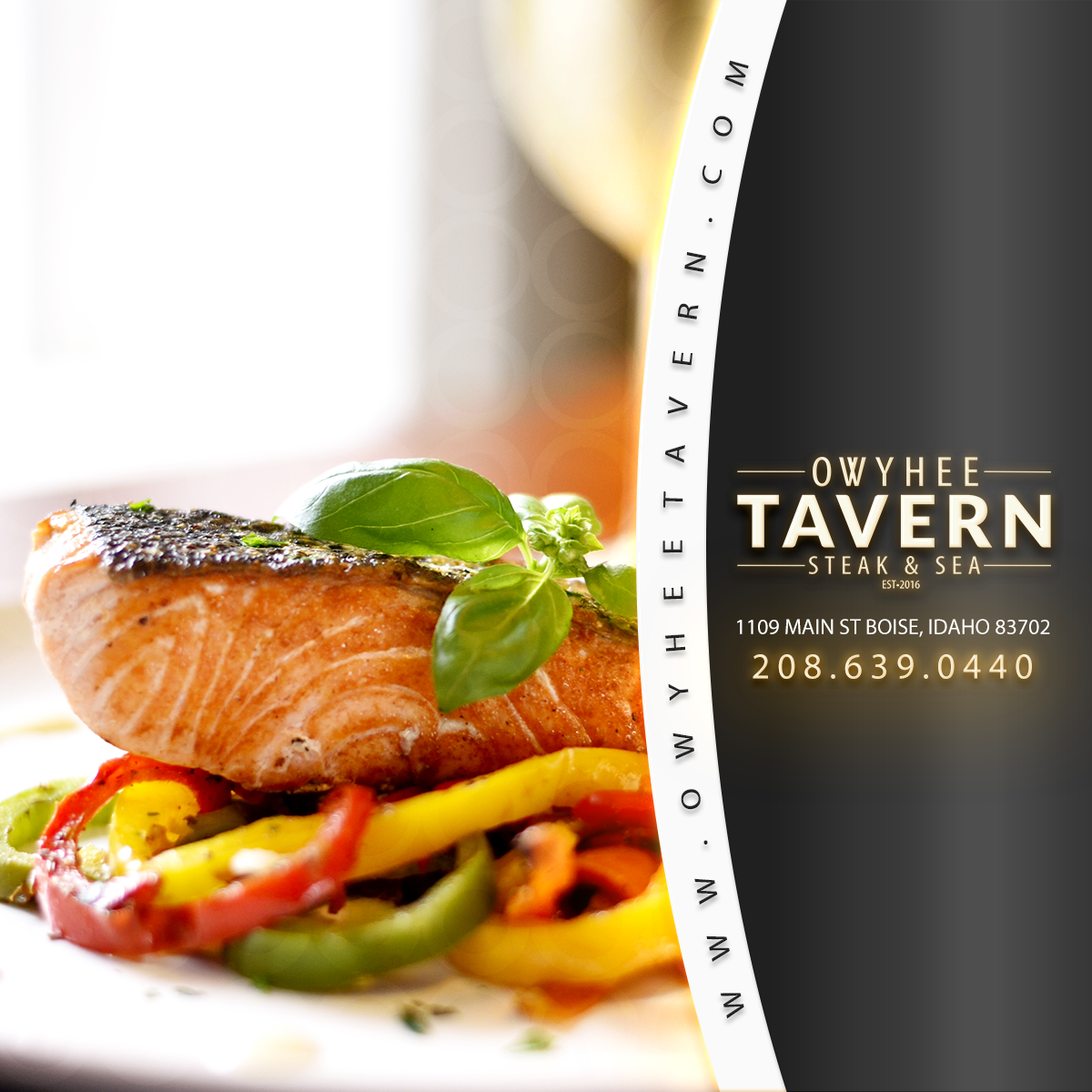 Salmon at the Owyhee Tavern restaurant in Boise, Idaho