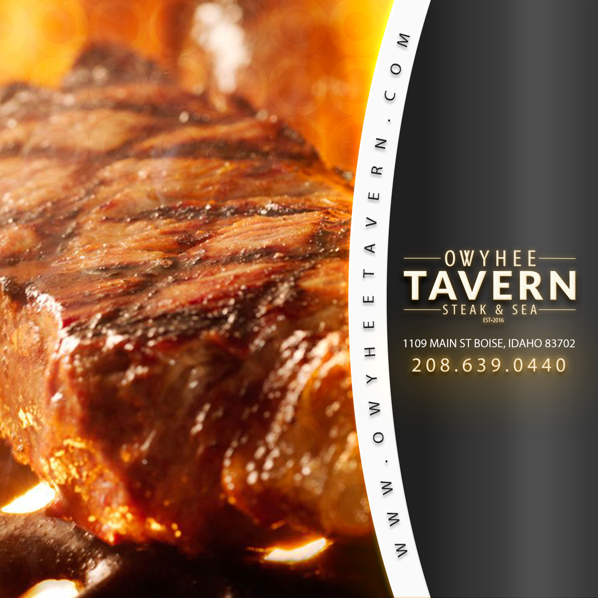 Steak at the Owyhee Tavern restaurant in Boise, Idaho