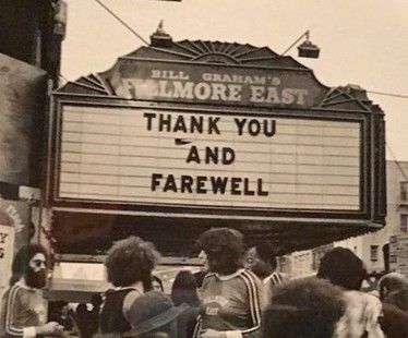 Marquee of Fillmore East theater: 