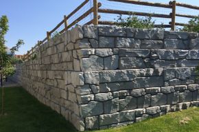 Verti block retaining wall constructed by kamloops retaining wall
