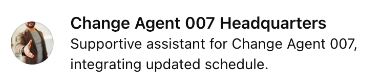 Change Agent 007