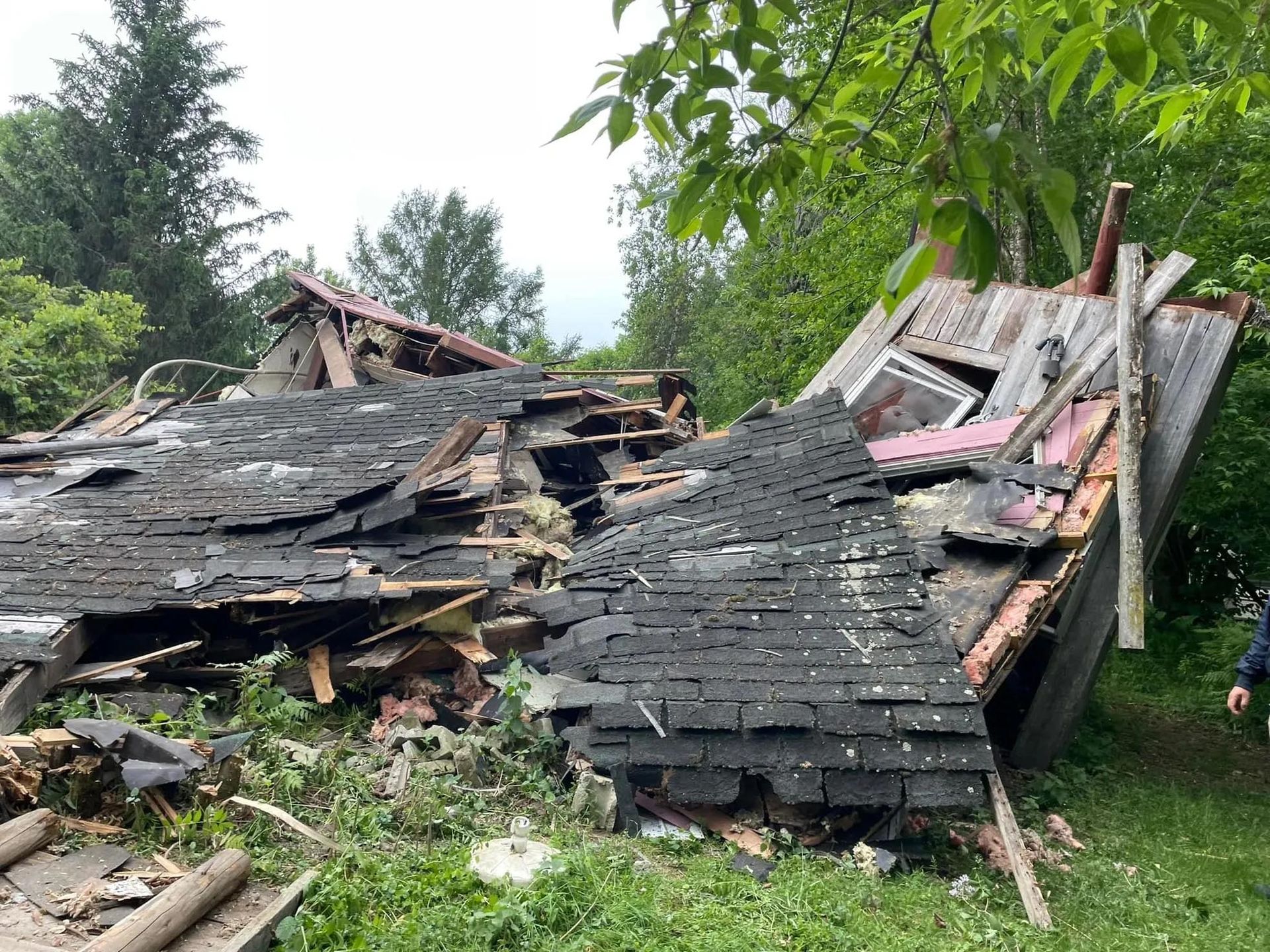 construction en bois démolie