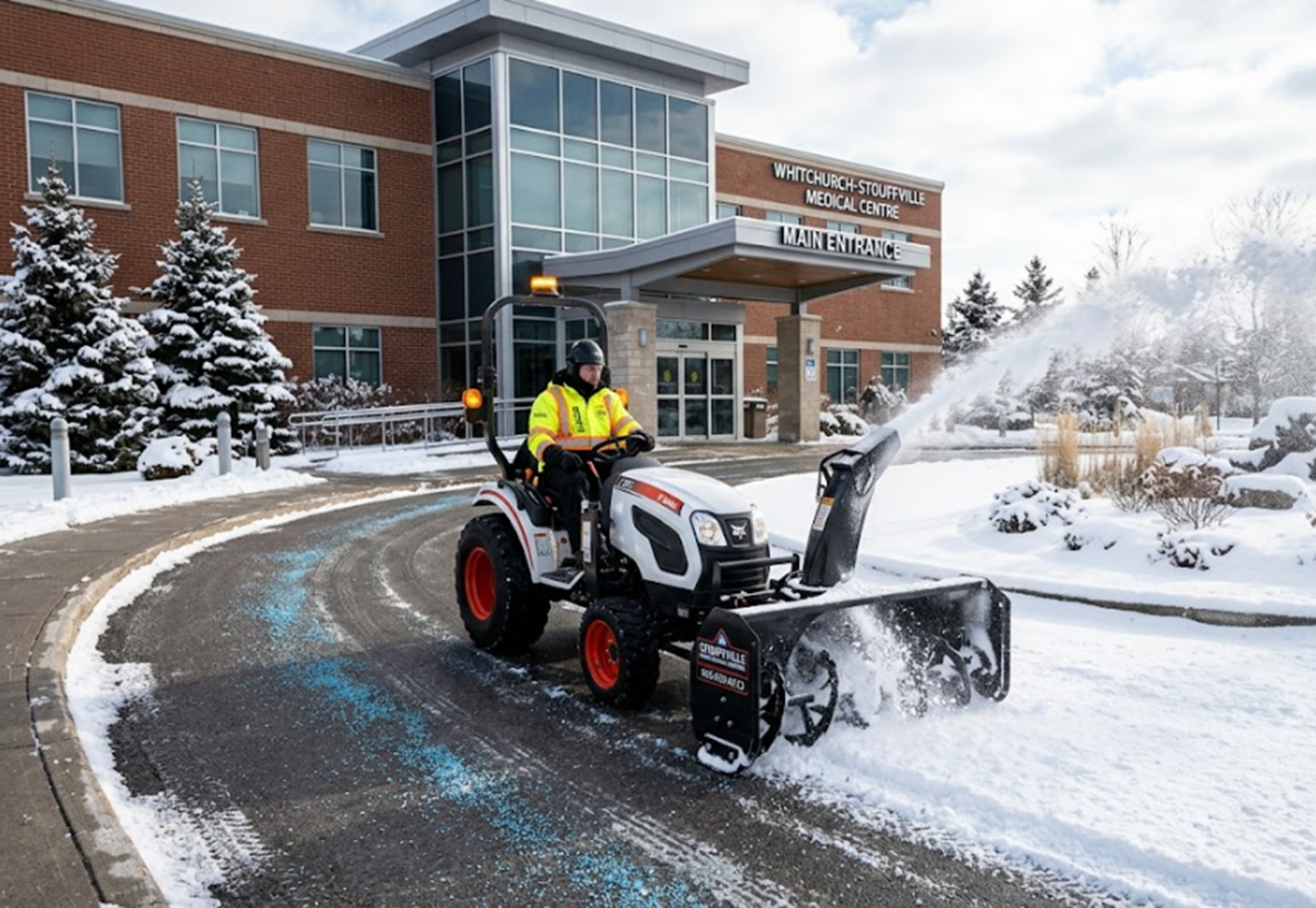 Emergency response team managing urgent snowfall in Whitchurch-Stouffville