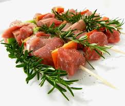 spiedini freschi della macelleria