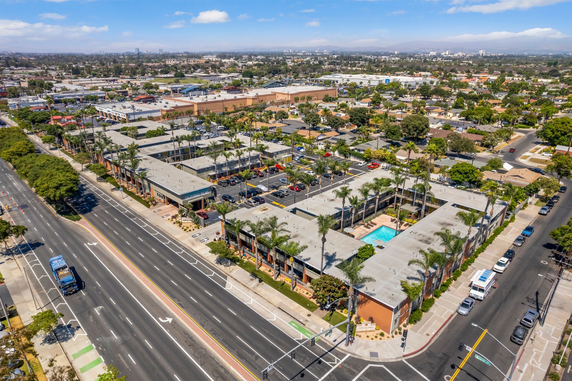 overhead view of community