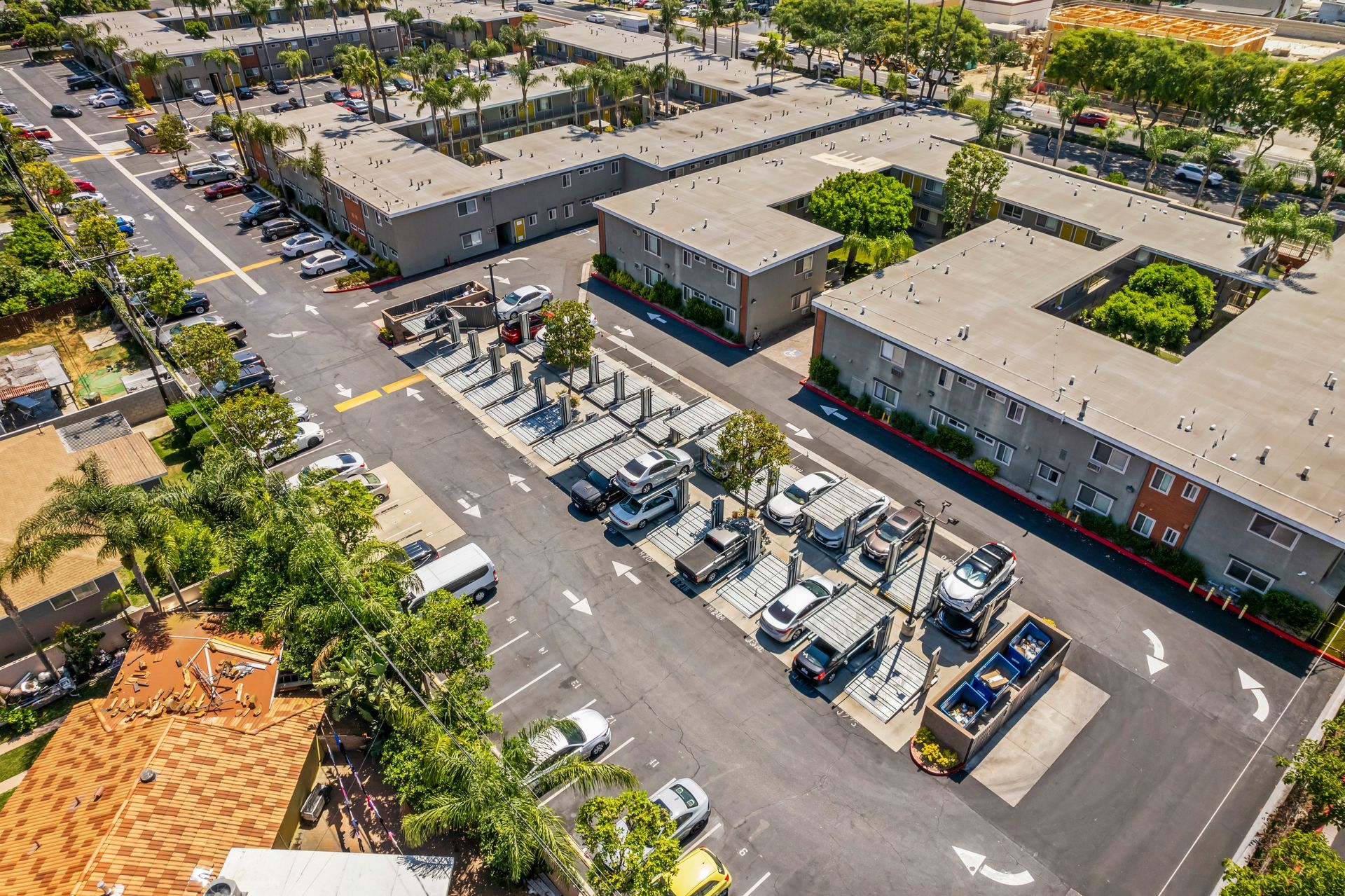 overhead view of community