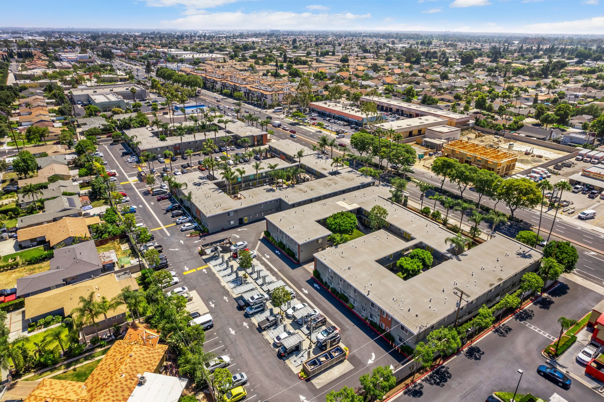 overhead view of community