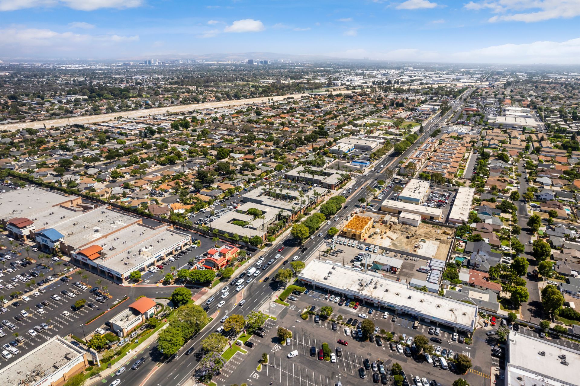 overhead view of community