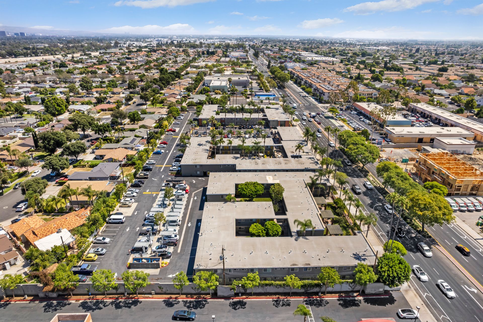 overhead view of community