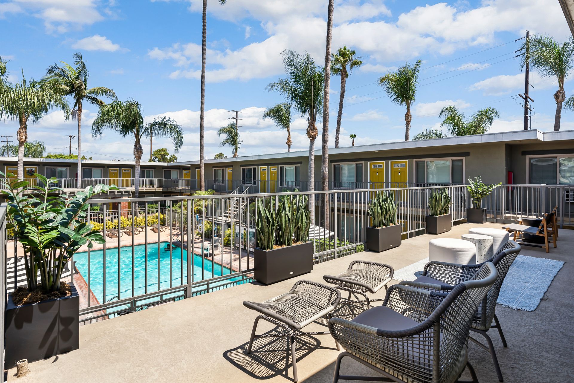 swimming pool and lounge furtniture 