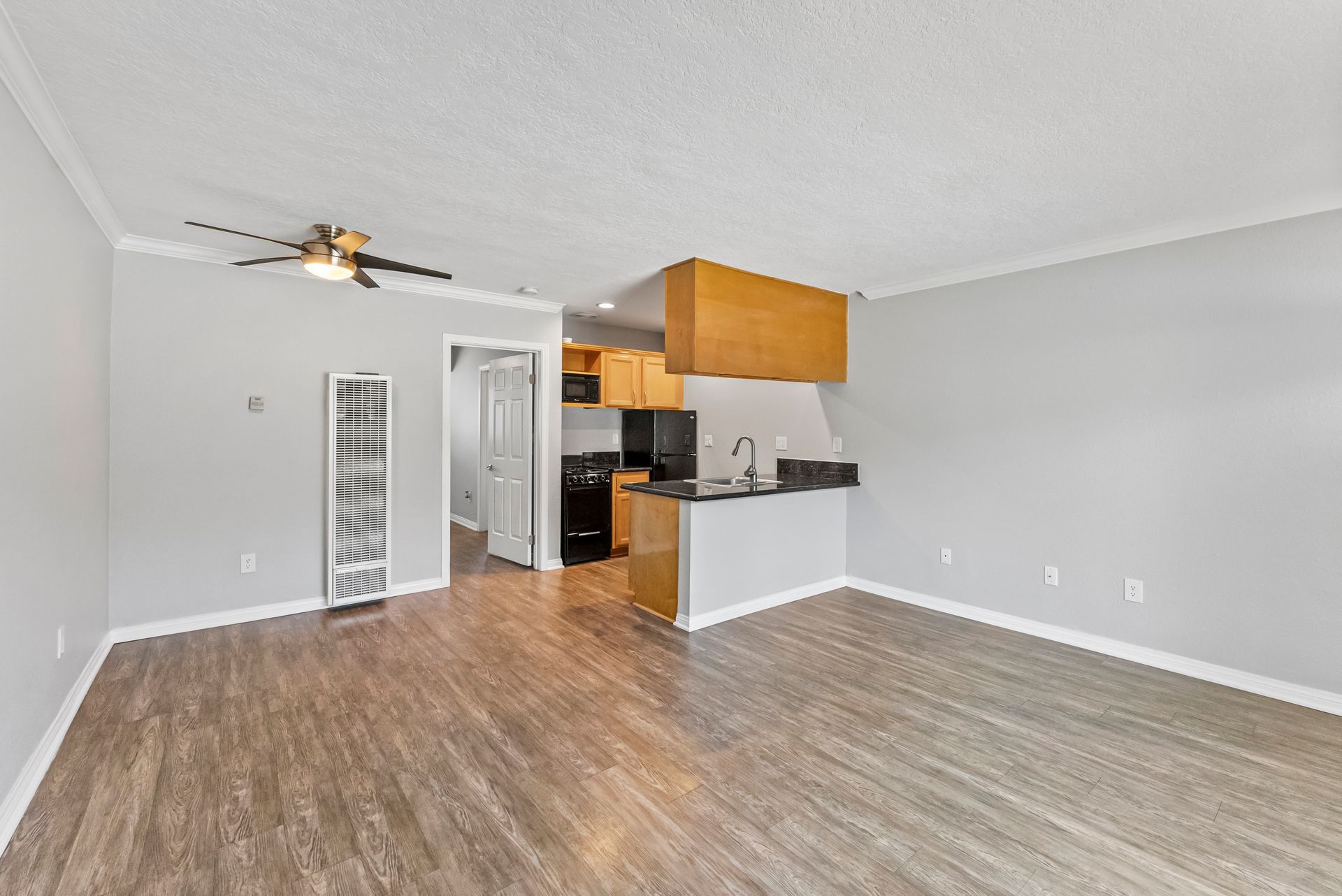 apartment one bedroom kitchen