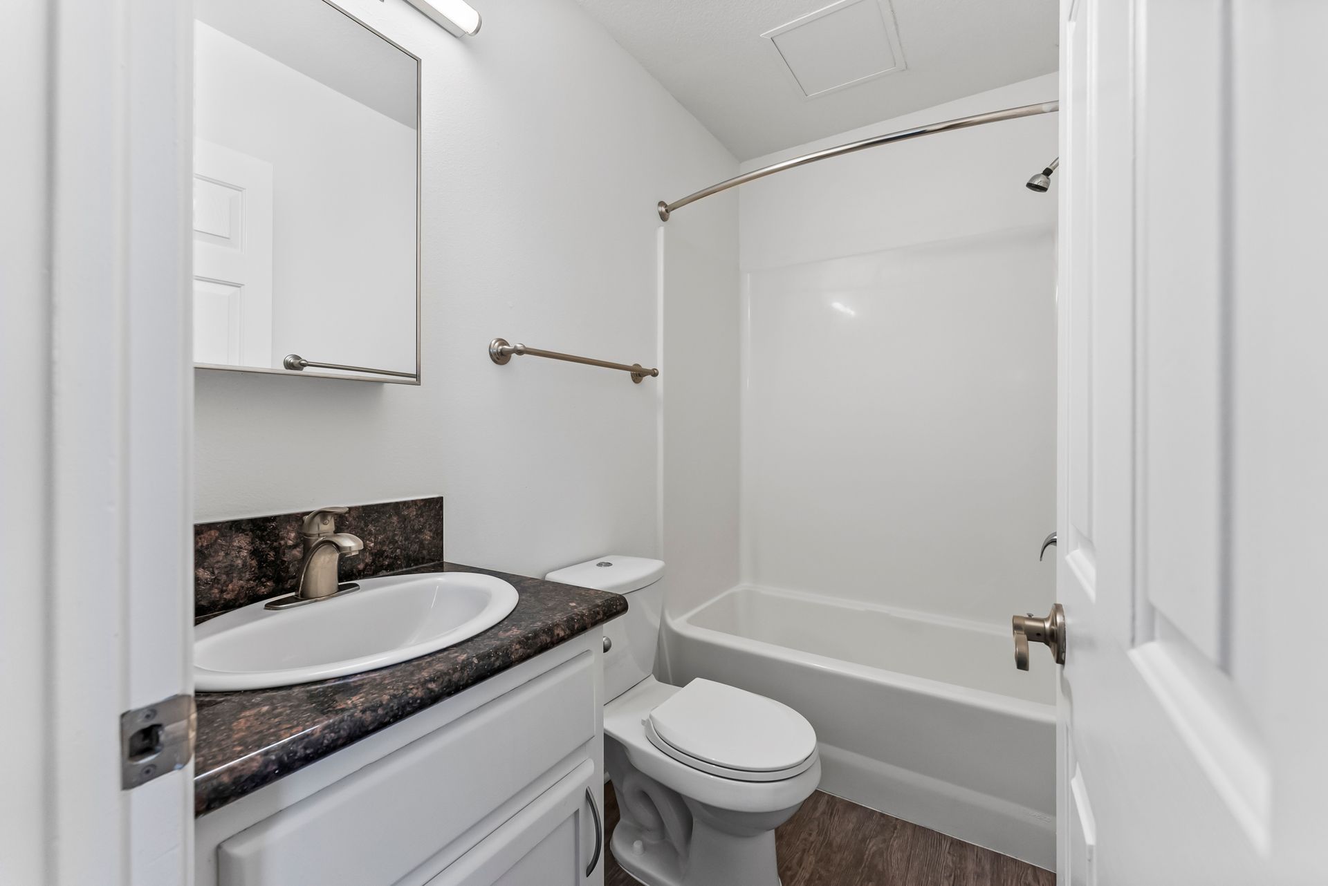 apartment one bedroom bathroom