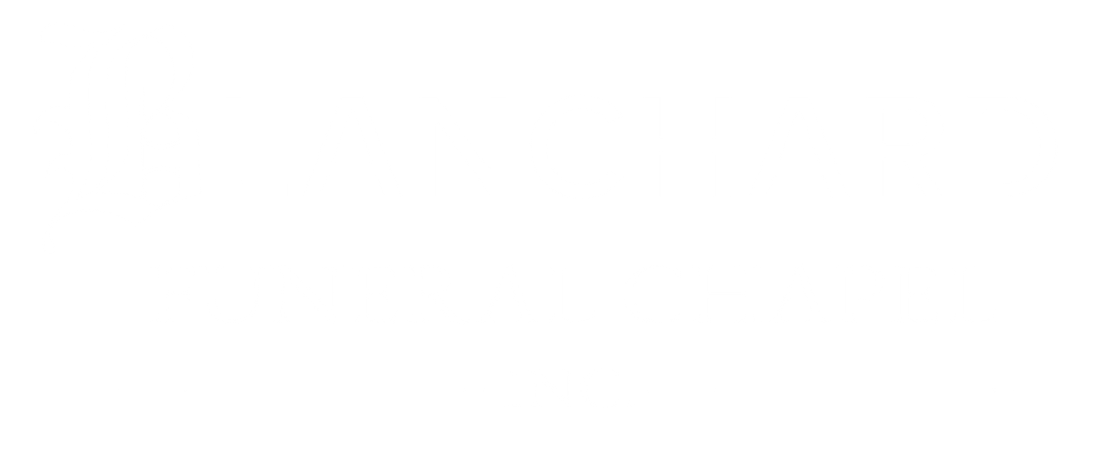 White background with subtle, blurred shapes.