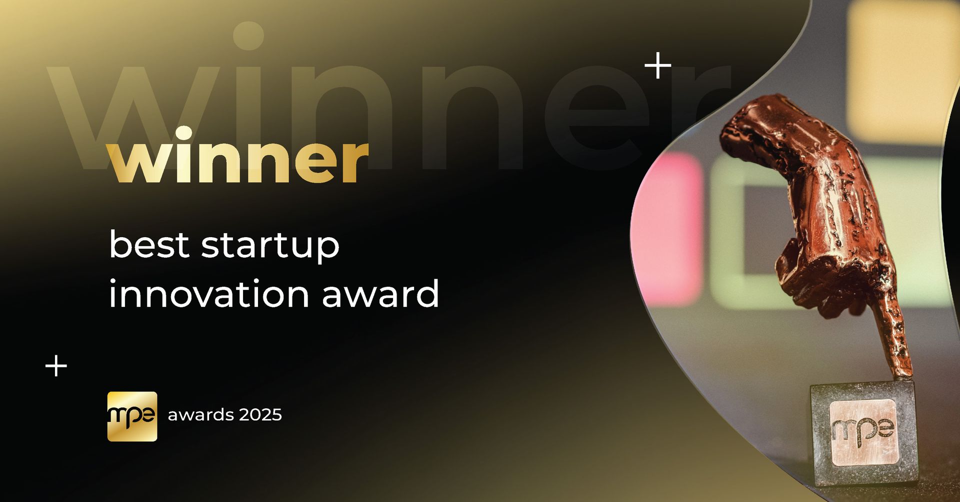 A winner of the best startup innovation award