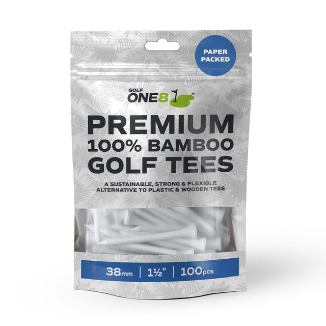 Golf One8 Castle Bamboo Golf Tees - Blue 38mm