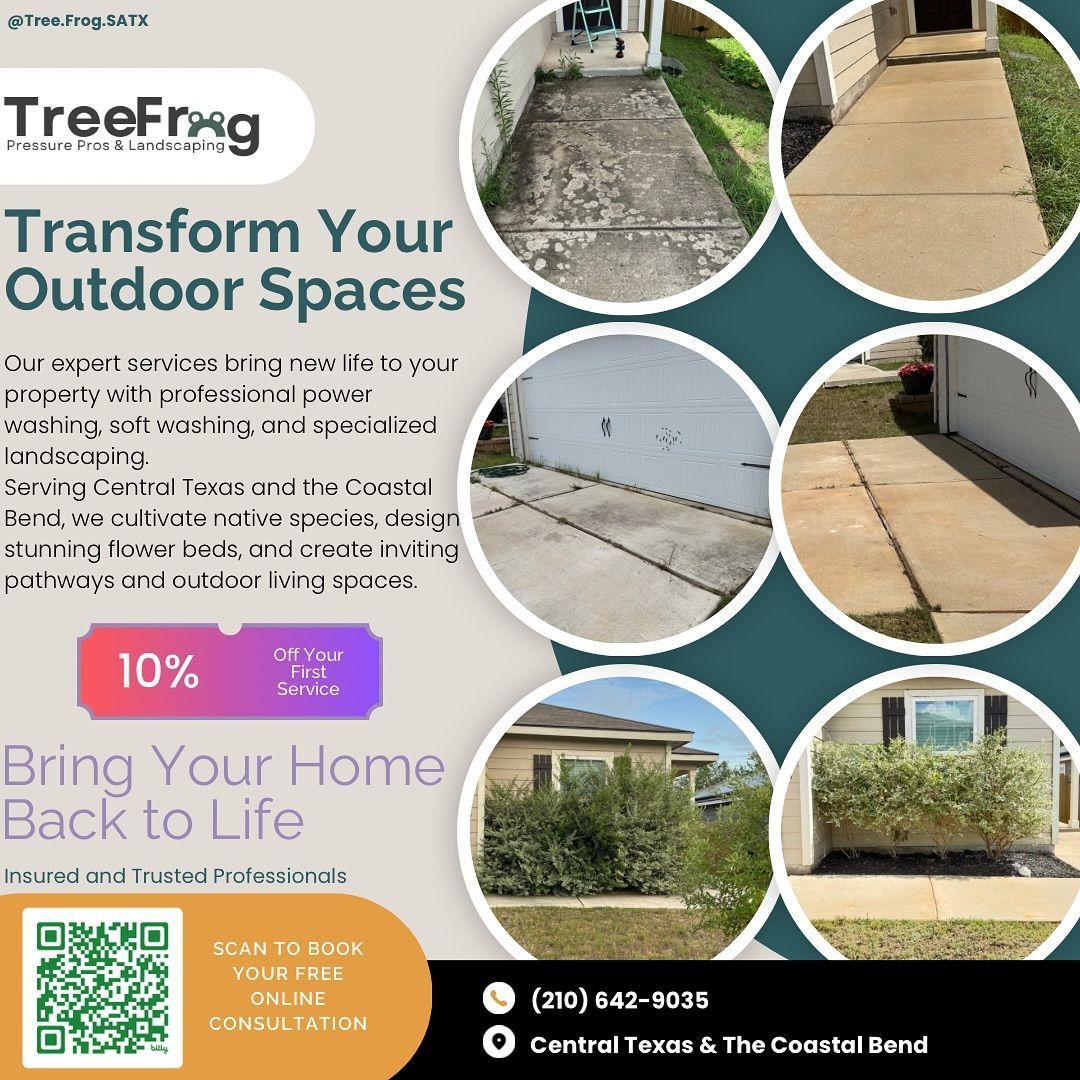 Picture Of Poster - San Antonio, TX - TreeFrog Pressure Pros & Landscaping