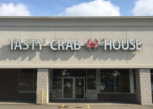 The entrance of Tasty Crab House, Poughkeepsie, NY