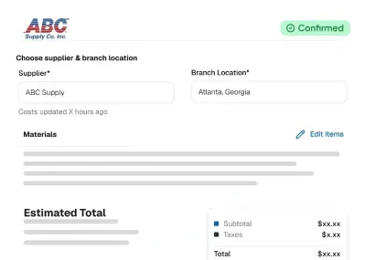 material ordering
