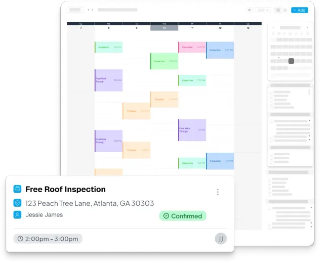 roof software crew scheduling calendar