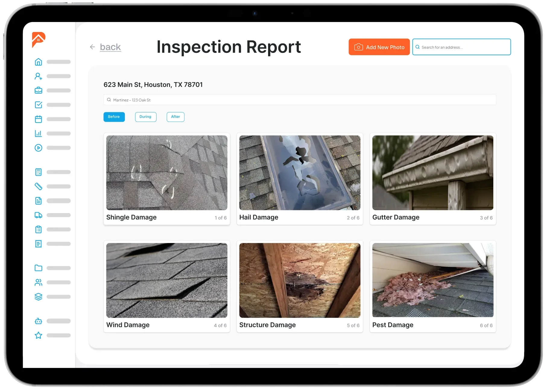 roofing inspection report