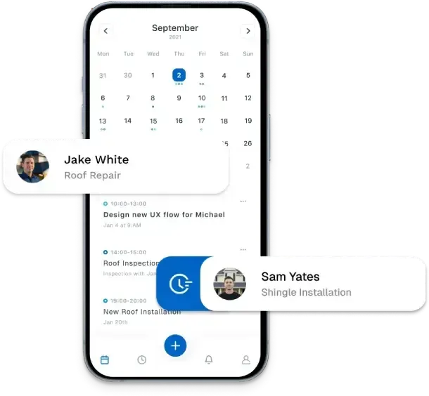 contractor scheduling software displaying a calendar with appointments.
