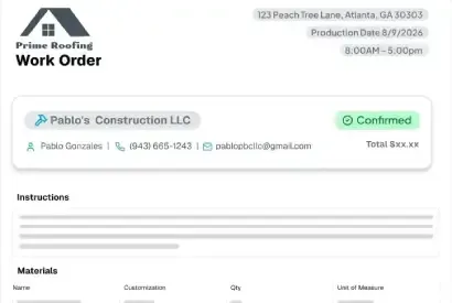 roofing crm work order