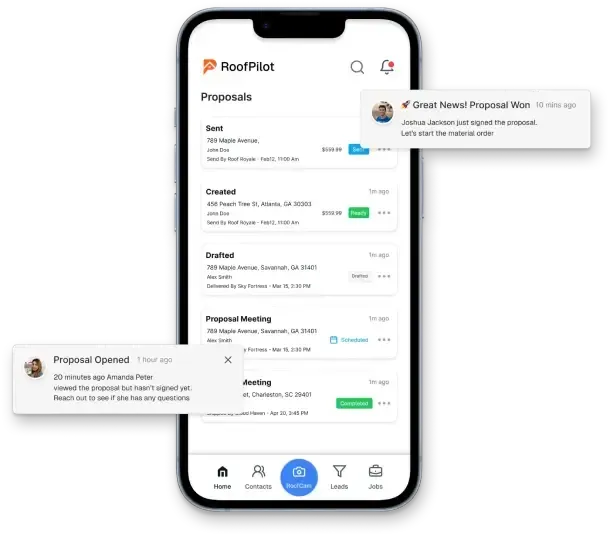 roofing quote software on mobile device