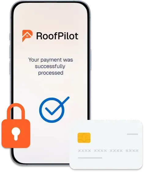 roofing payment software on phone screen