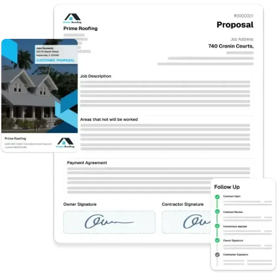 roofing company software custom proposal