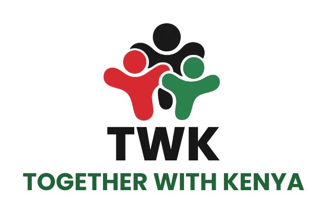 Logo: Four figures holding hands, red, black, and green, with 