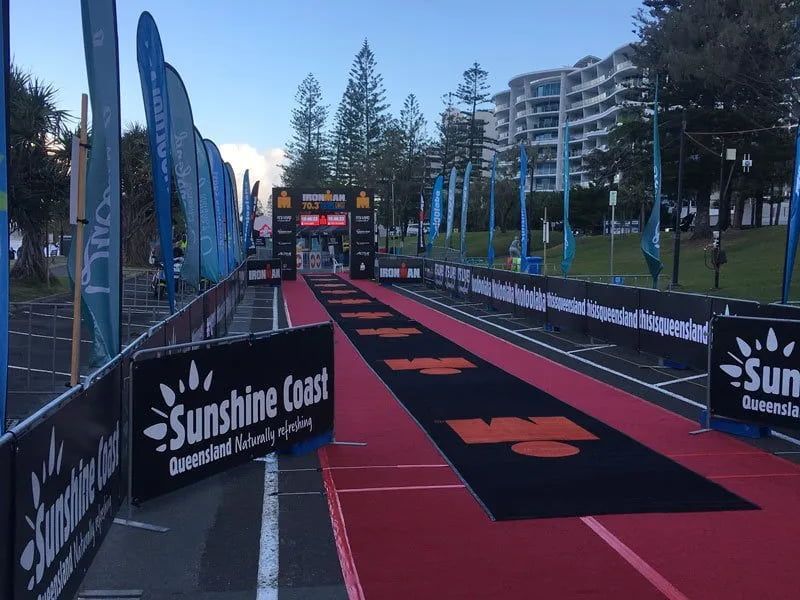 A Race Track With A Sign That Says Sunshine Coast — Party Bins Pty Ltd In Landsborough, QLD