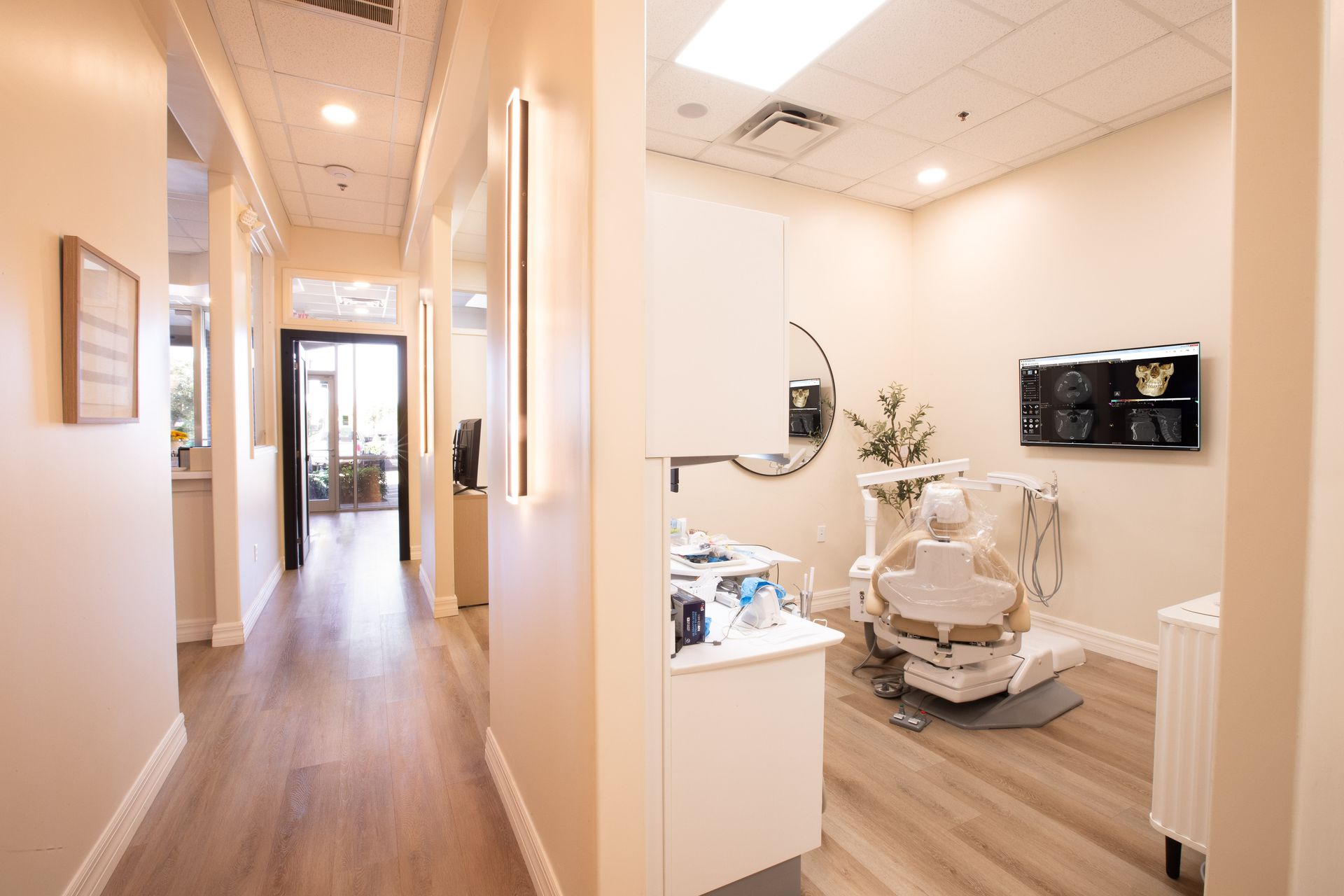 Treatment area with modern design details