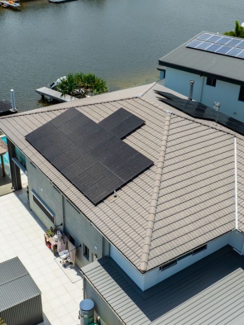Solar Panels and a Solar Hot Water System Mounted — OzEnergi in Nerang, QLD