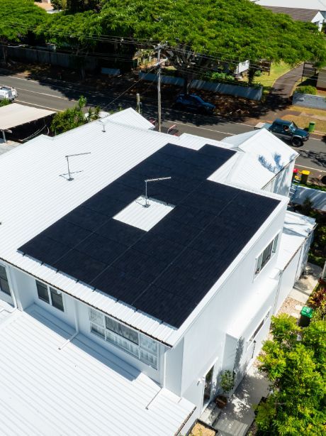 A Solar Panels with A Vibrant Sunset — OzEnergi in Caloundra West, QLD