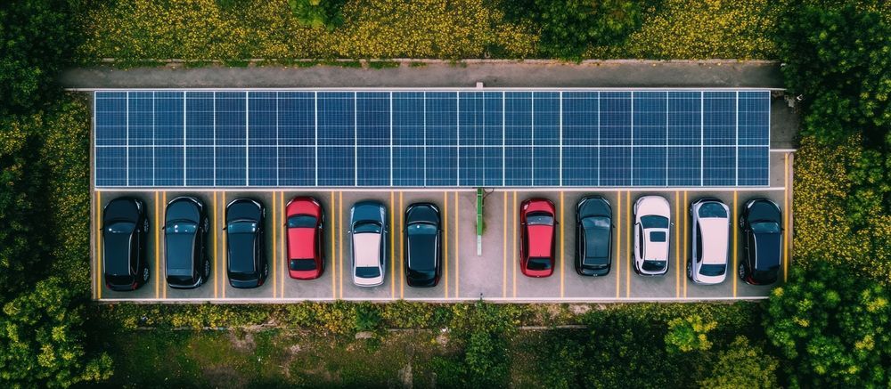Solar Panel Carport Over Parked Cars — OzEnergi in Burpengary, QLD