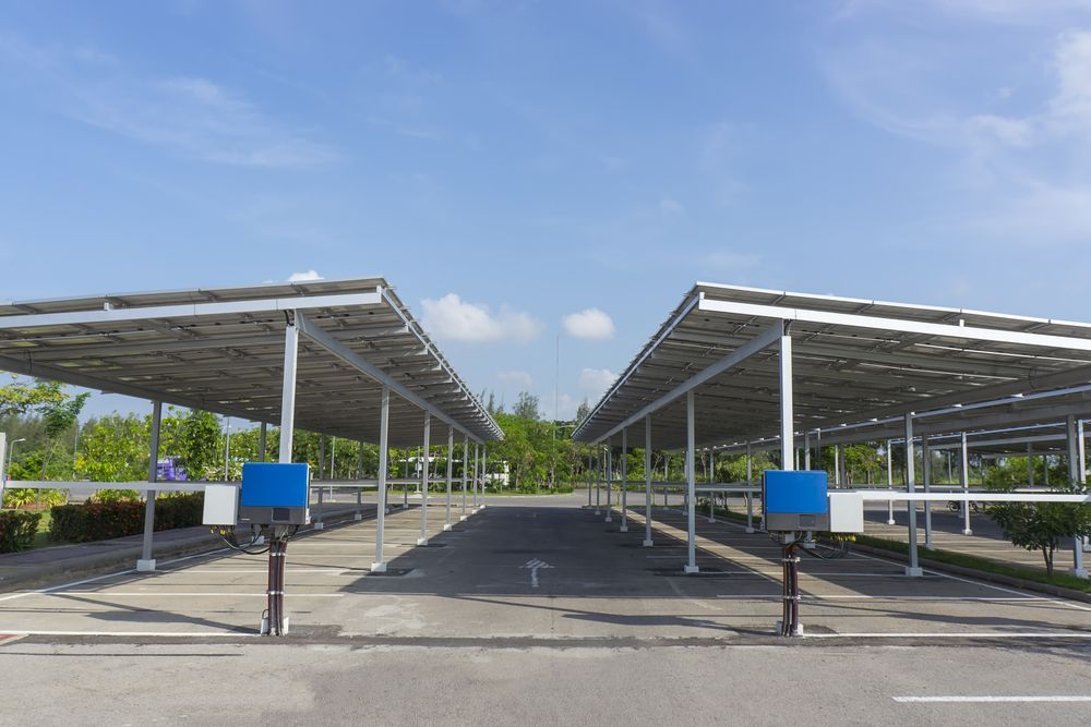 Solar Panel Covered Parking Lot — OzEnergi in Bribie Island, QLD