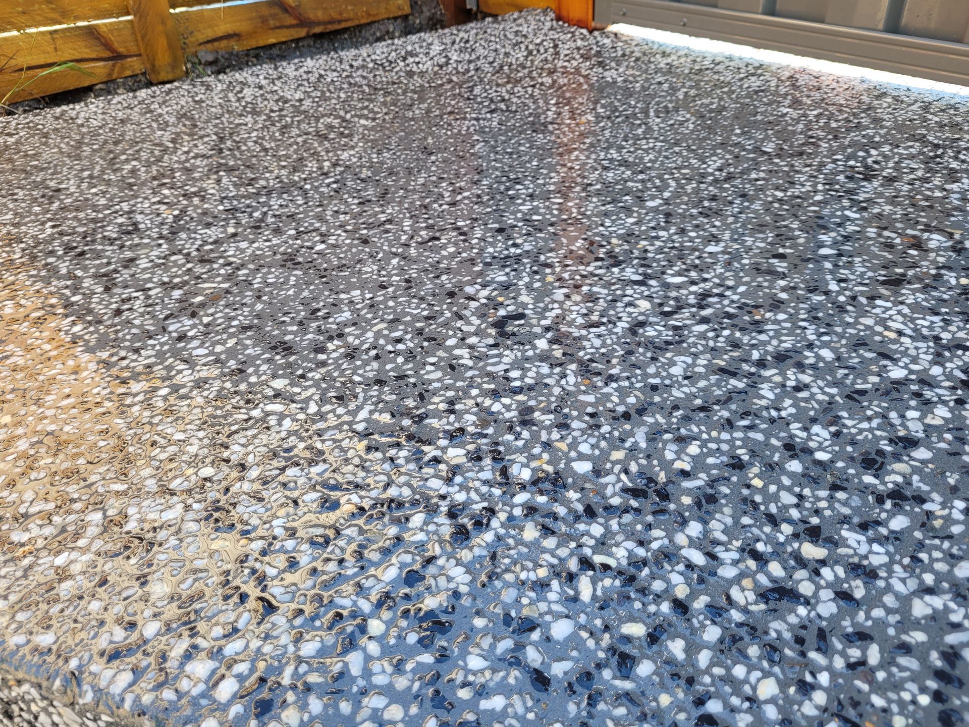 Concrete with Stones - Melbourne, VIC - Salcon Paving