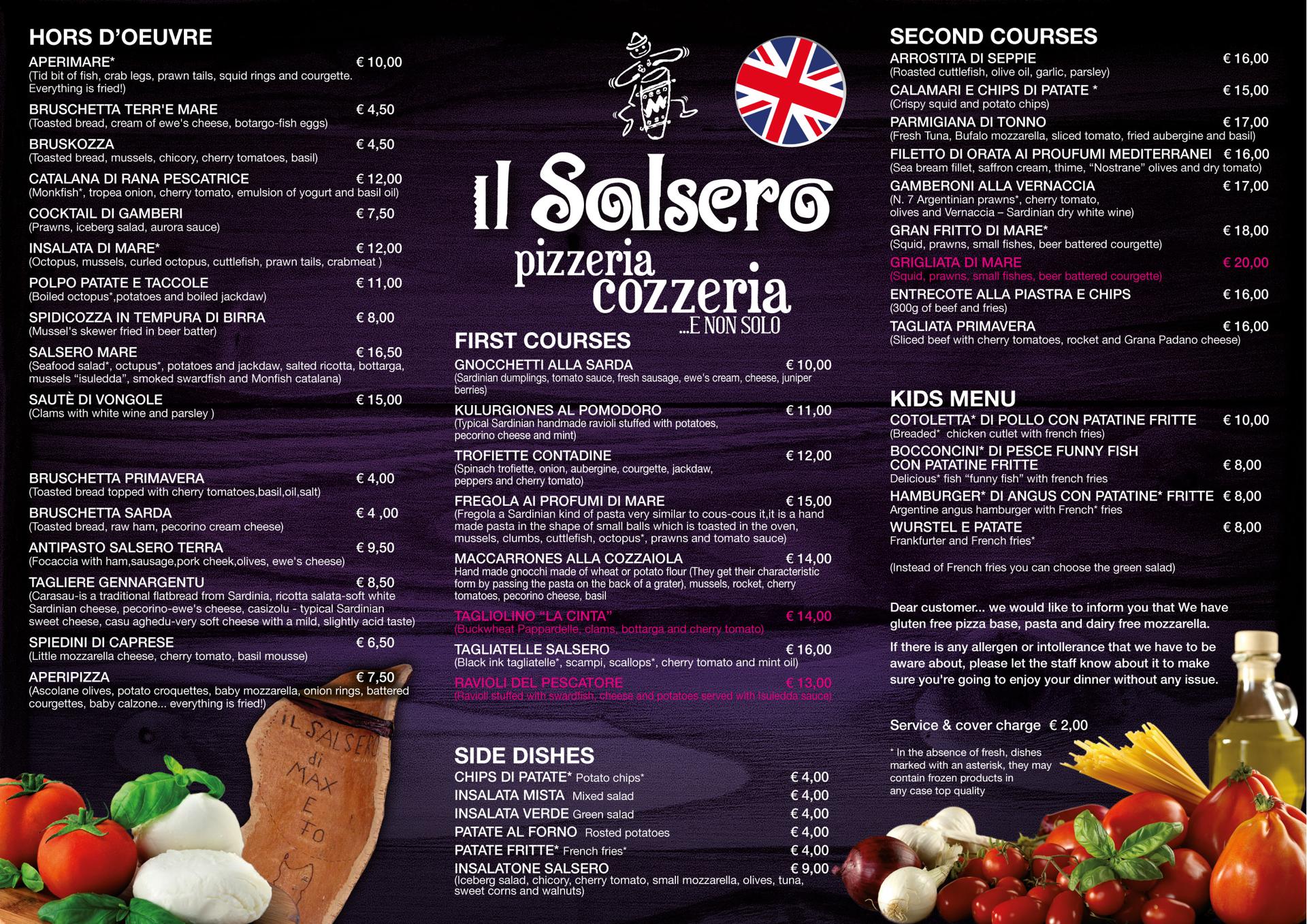 Pietanze genuine I San Teodoro, OT Pizzeria Il Salsero