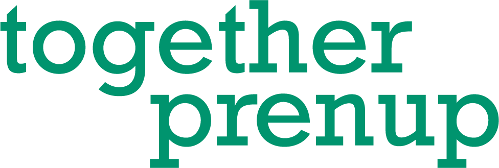 The logo for together prenup is green and white on a white background.