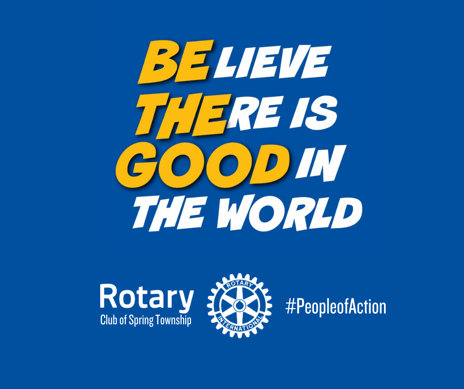 A poster that says believe there is good in the world