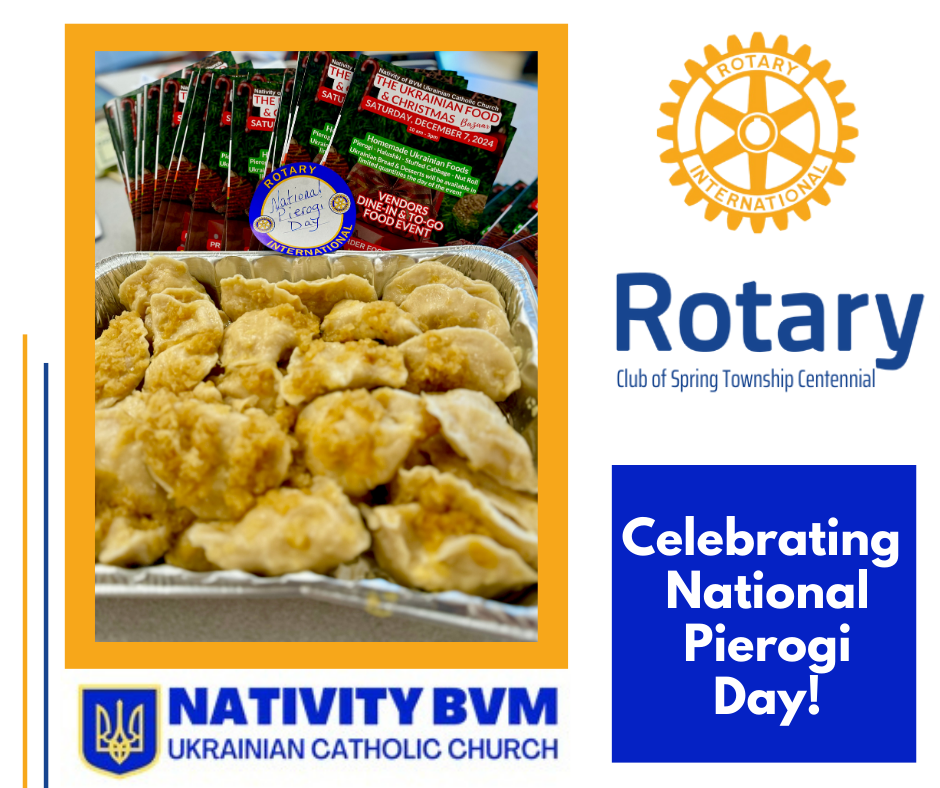 A picture of pierogi with the words celebrating national pierogi day