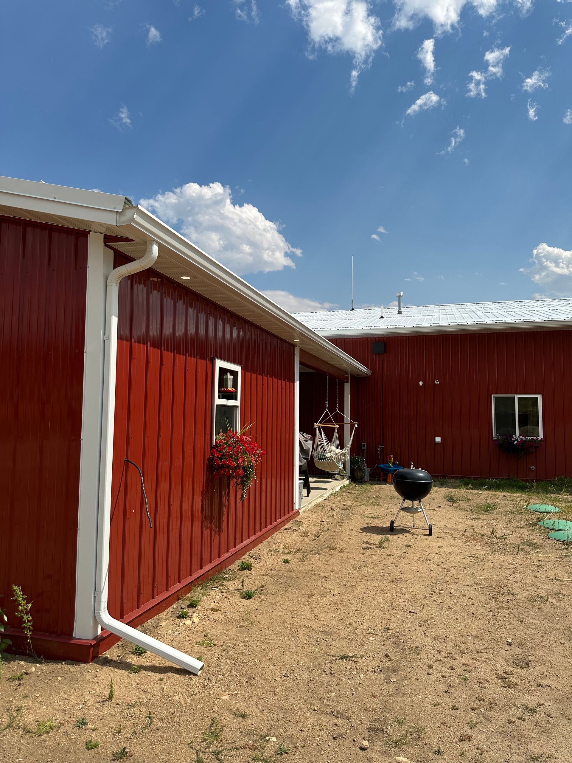 new seamless rain gutters installed on a home in helena montana