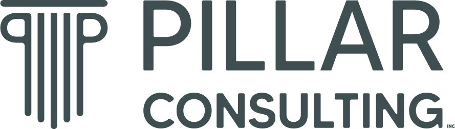 The logo for pillar consulting has a pillar on it.