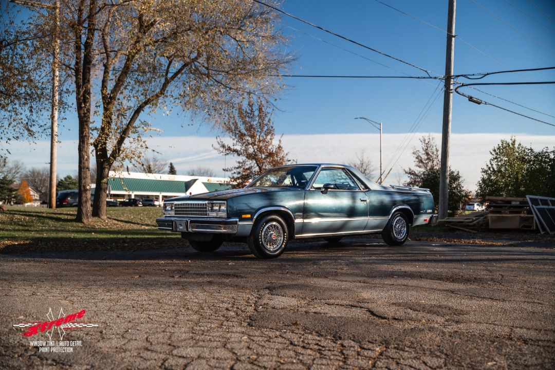 classic car with ceramic coating parked outside