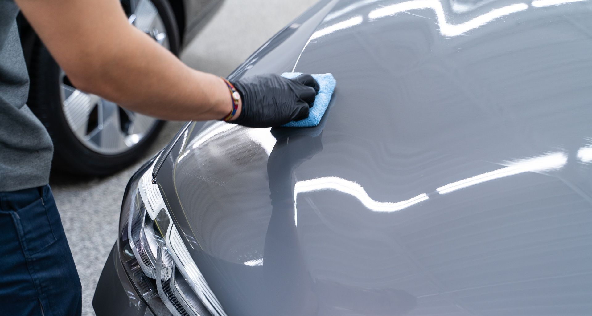 professional ceramic coating application on a vehicle