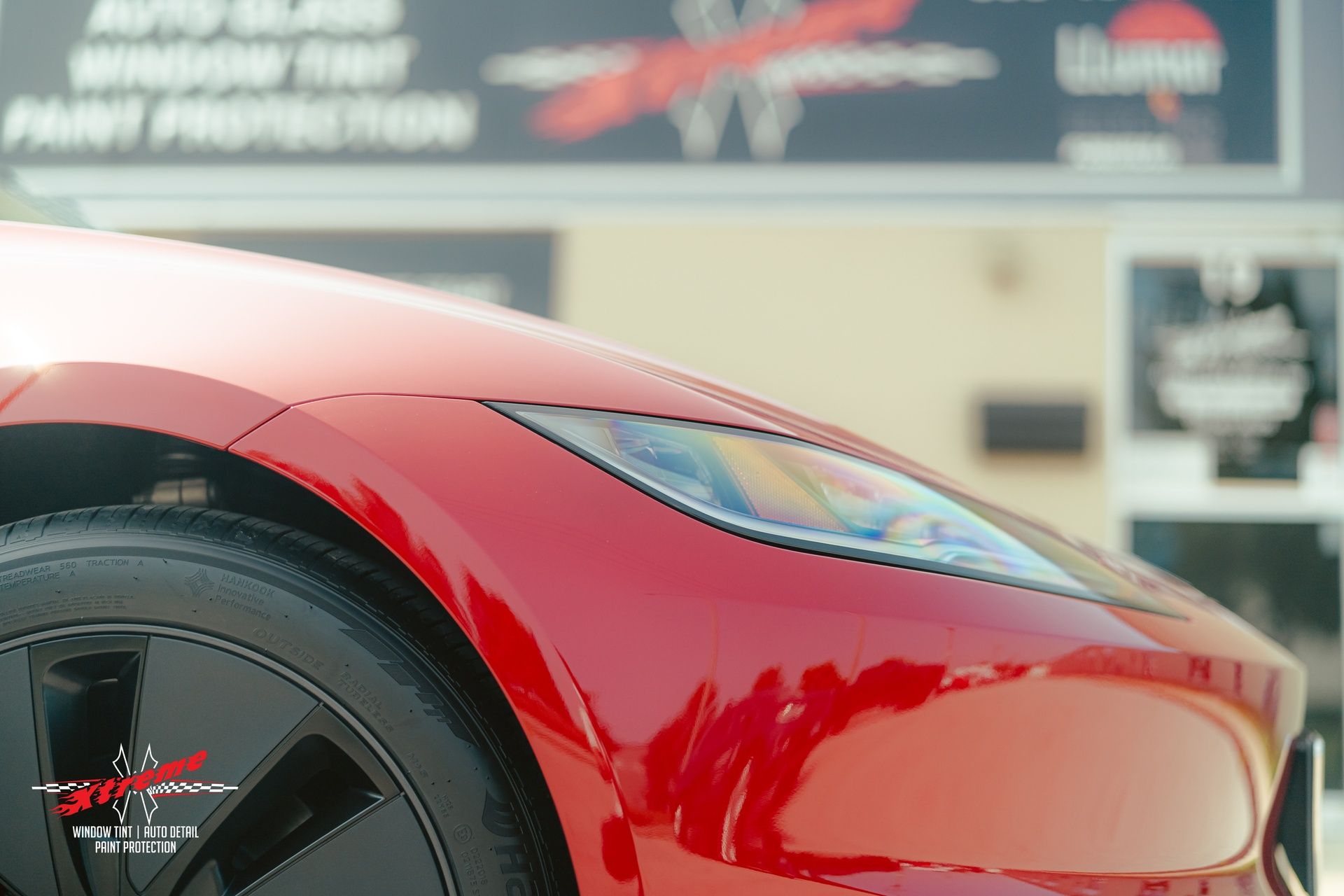 ceramic coated red car