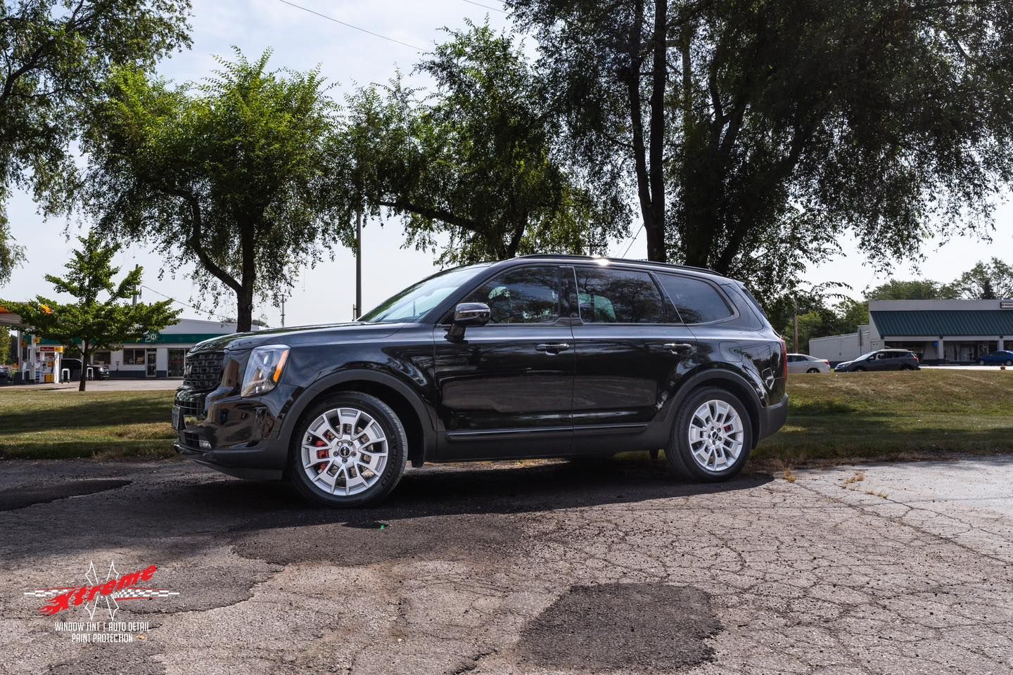 ceramic coated vehicle parked outside