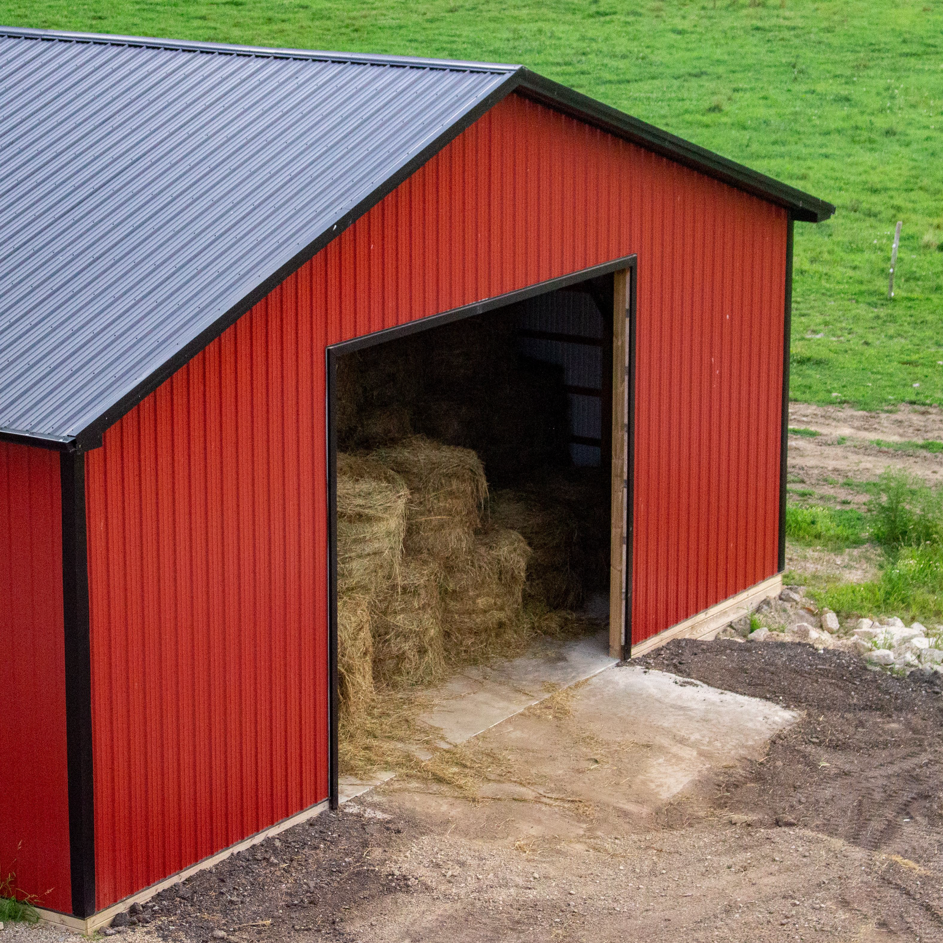 A spacious and beautiful pole barn constructed by Red Beaver Construction