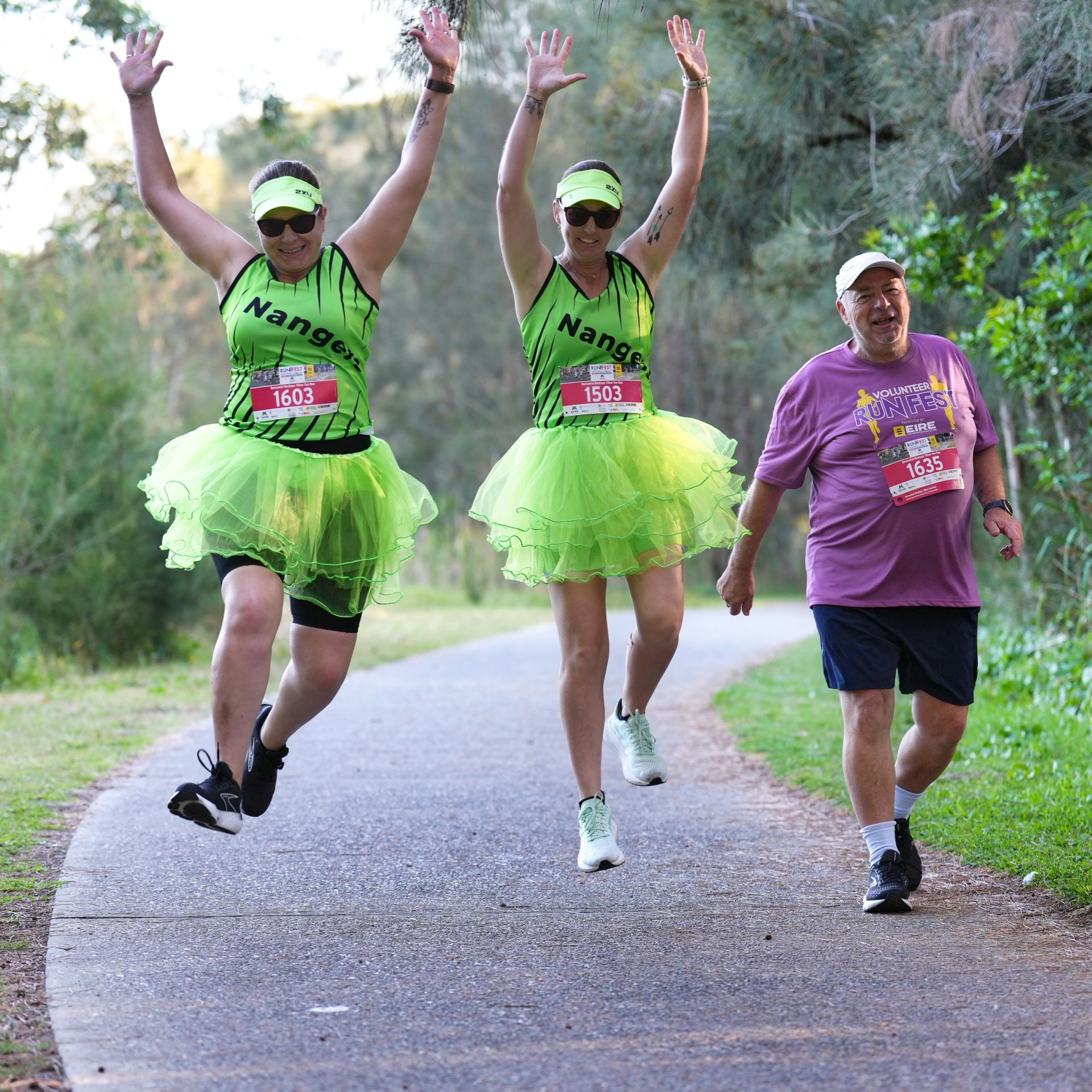 One Man And Two Women Are Running Together — Run Fest in Central Coast, NSW